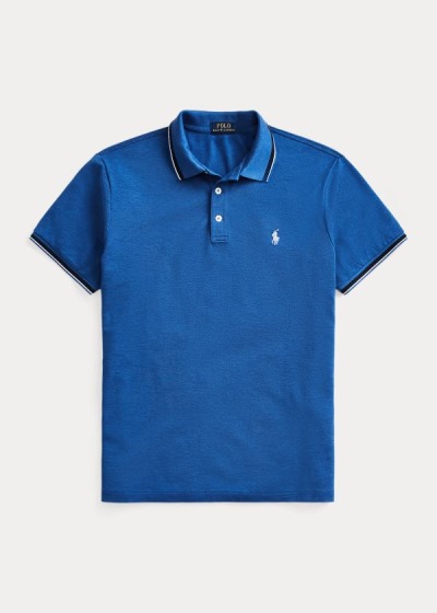 Polo Ralph Lauren Custom Slim Stretch Mesh Polo Herre Danmark (YJWZK8942)